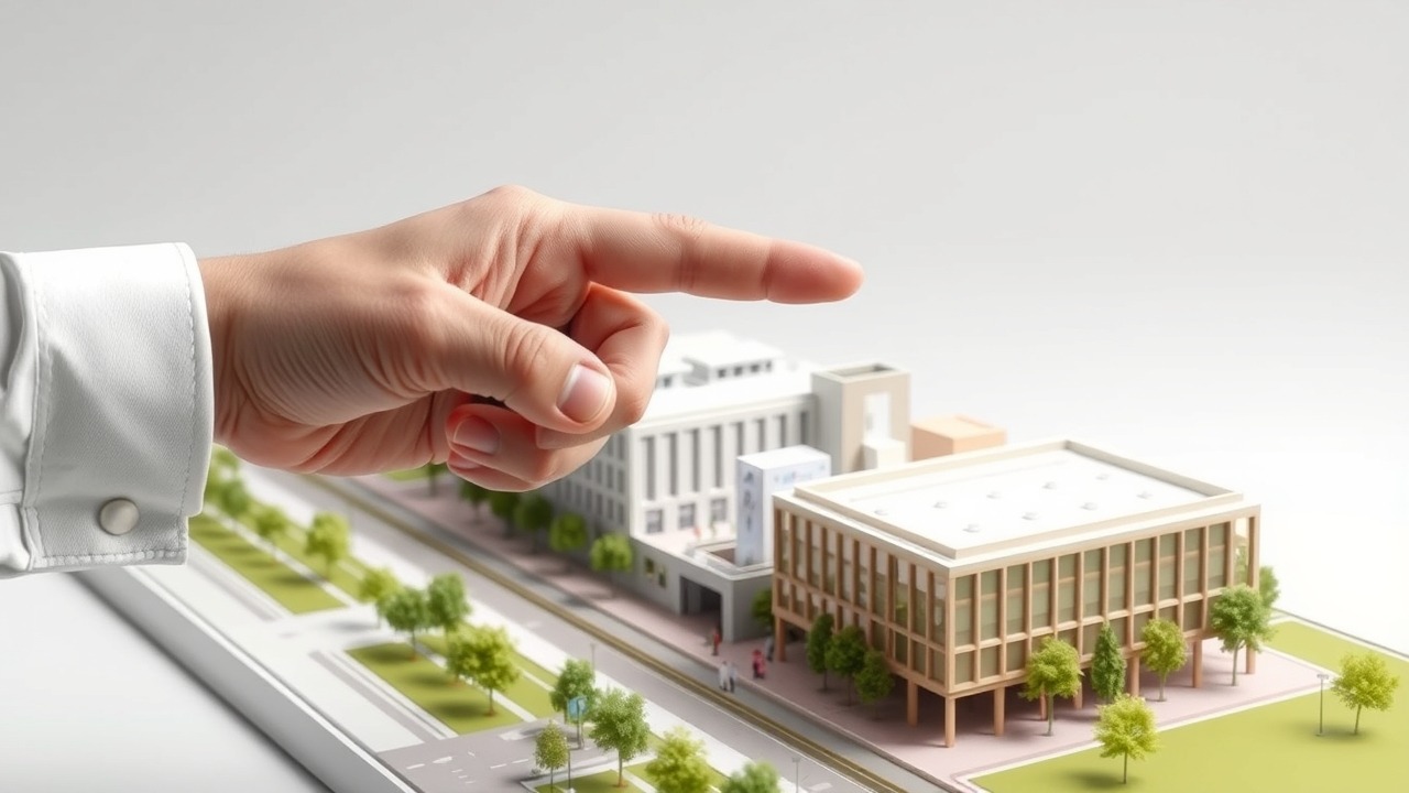 Real estate investor analyzing transit-oriented property model