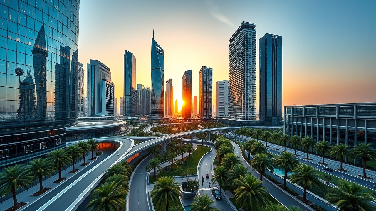 The futuristic skyline of DIFC in 2026