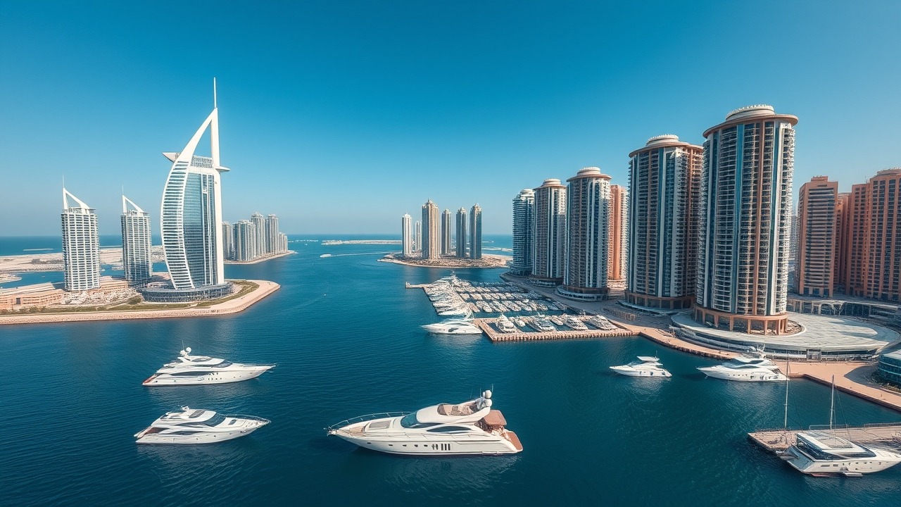 Dubai Marina aerial view 2026