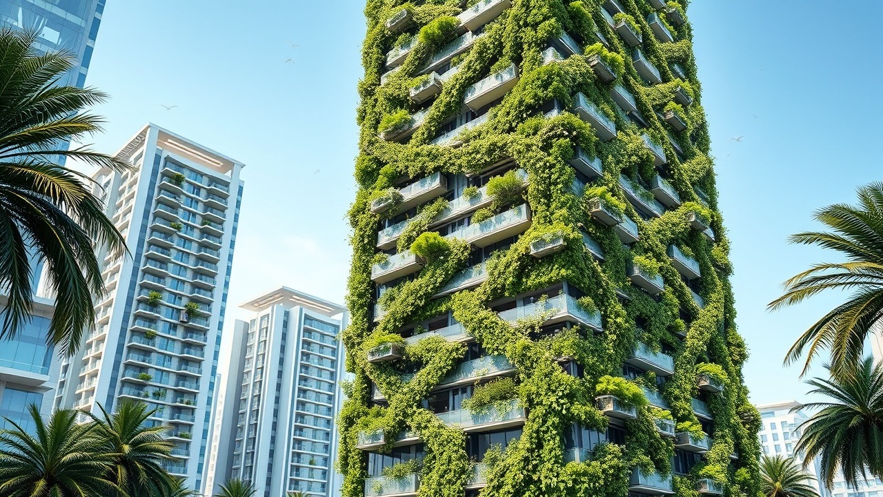Sustainable green building architecture Dubai
