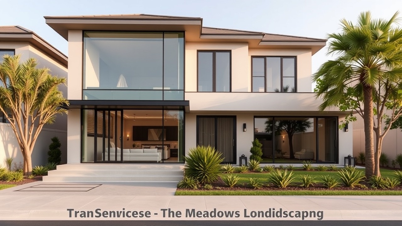 Modernized villa facade in The Meadows Dubai