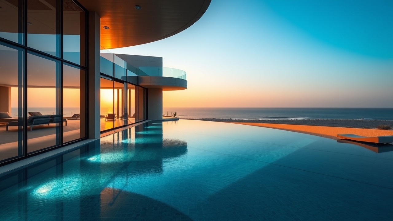 Luxury villa architecture on Palm Jebel Ali Frond L