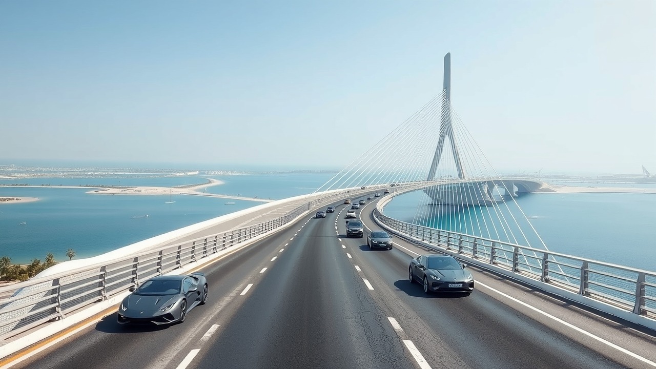 New infrastructure bridge connecting Palm Jebel Ali to Sheikh Zayed Road