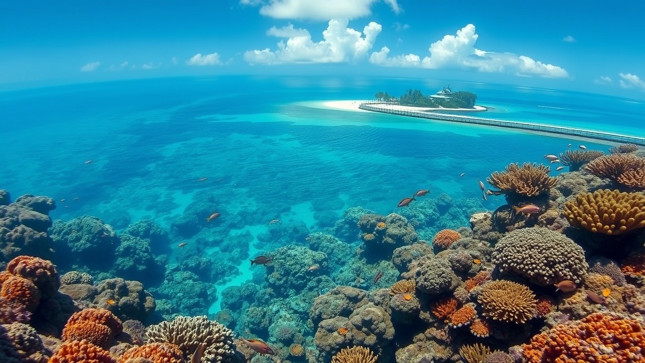 Coral reef restoration project at Palm Jebel Ali crescent