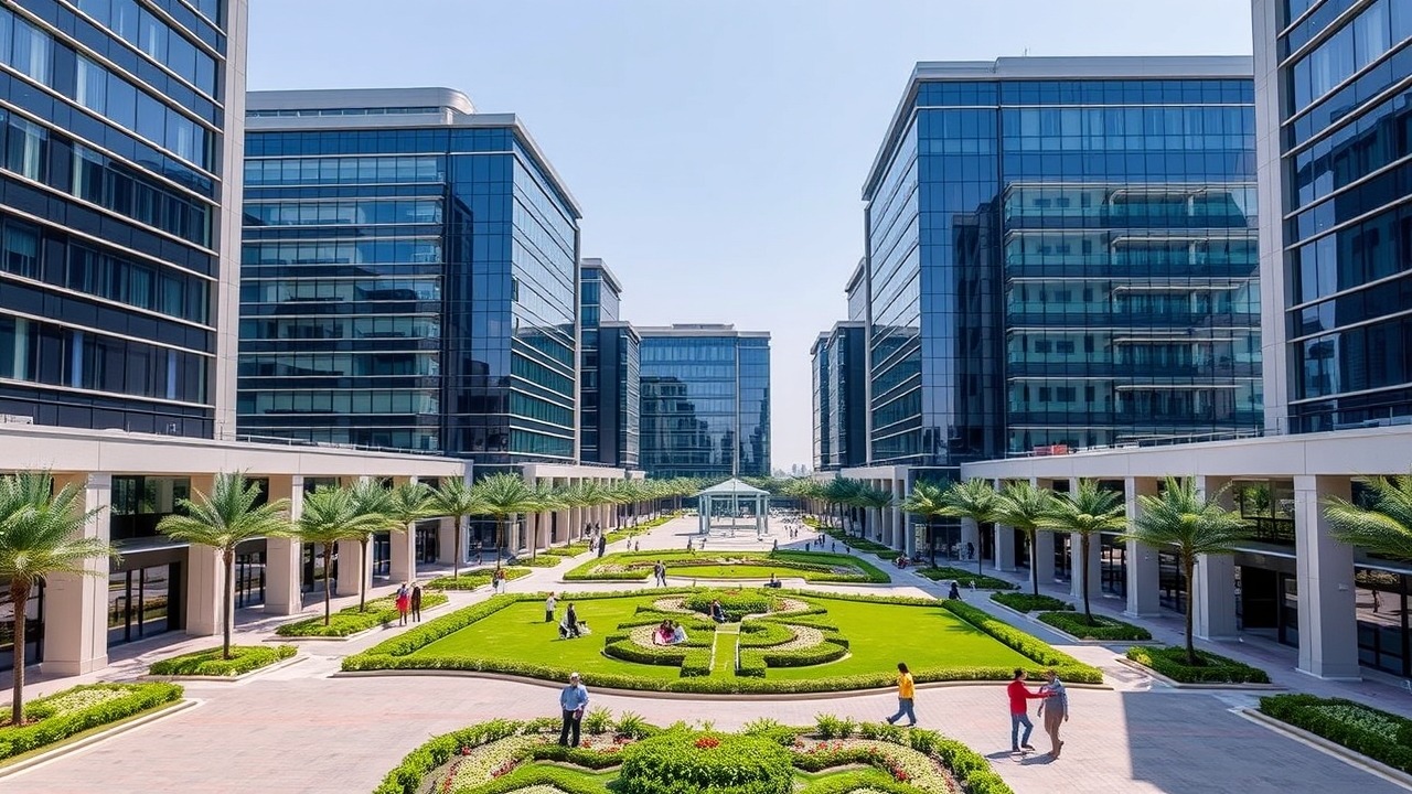 Dubai Hills Business Park contemporary office plaza