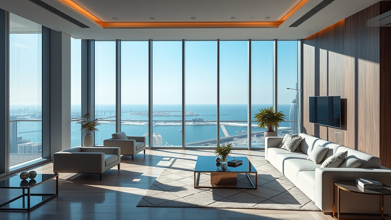 Luxury Dubai Marina penthouse interior