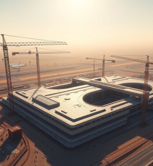 Al Maktoum Airport expansion construction 2026