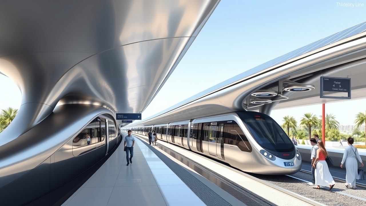 Dubai Metro Blue Line station architecture