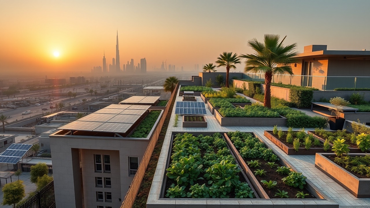 Sustainable rooftop garden Expo City