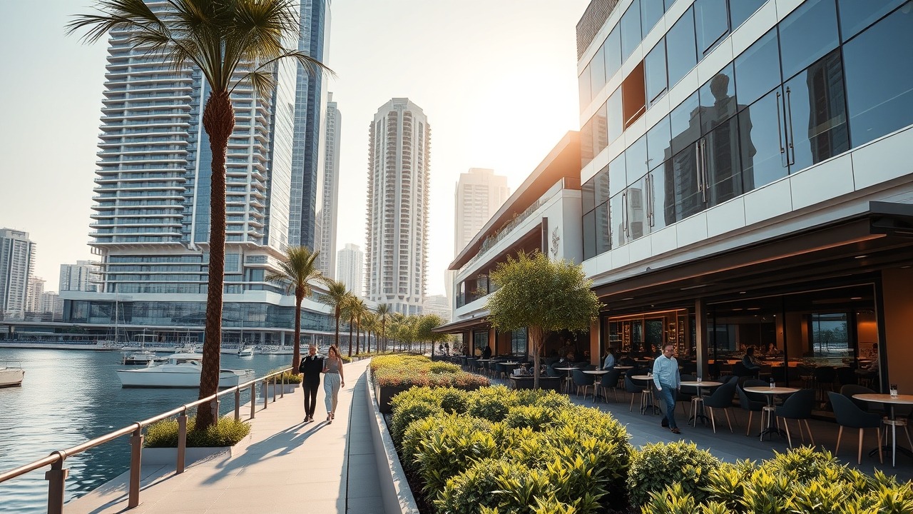 JLT Cluster M waterfront promenade lifestyle
