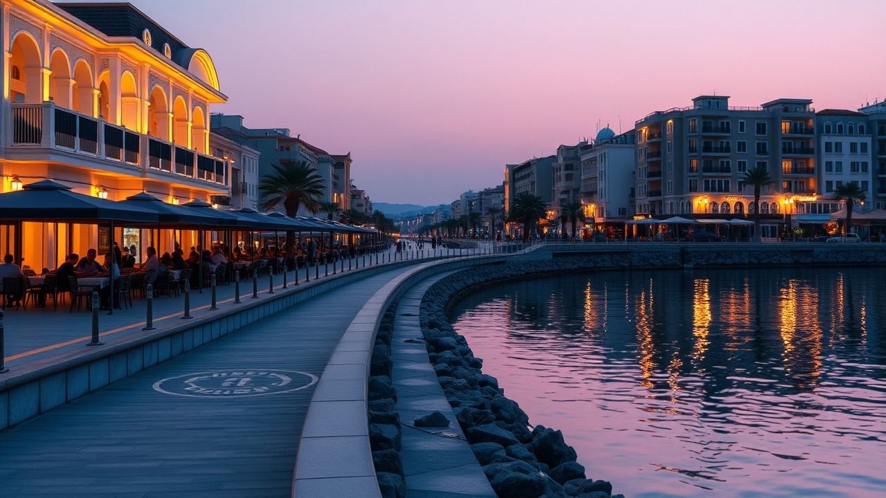 Waterfront promenade at Azizi Riviera Meydan