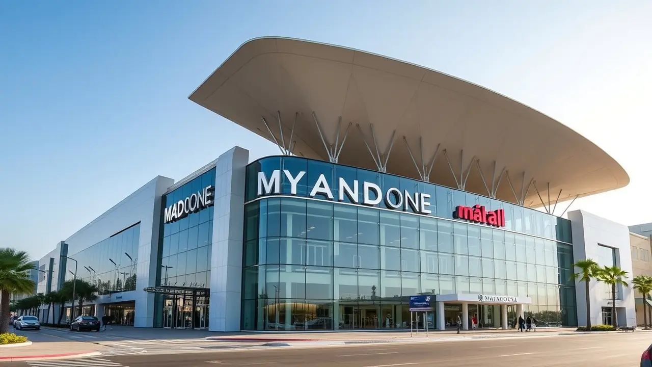 Внешний вид архитектурного комплекса Meydan One Mall в Дубае.