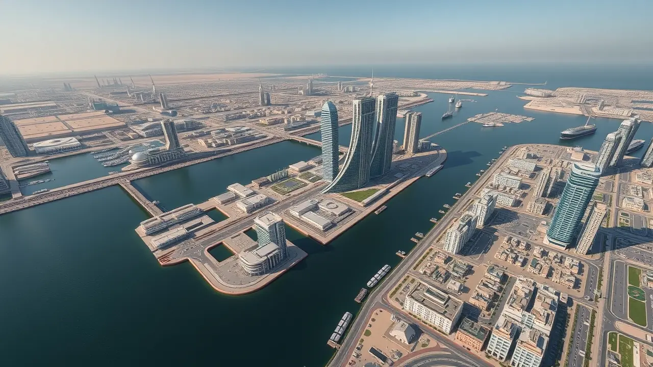 Luftbild der Wohnbauprojekte am Dubai Creek Harbour 2026