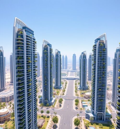 Aerial view of Dubai residential district 2026