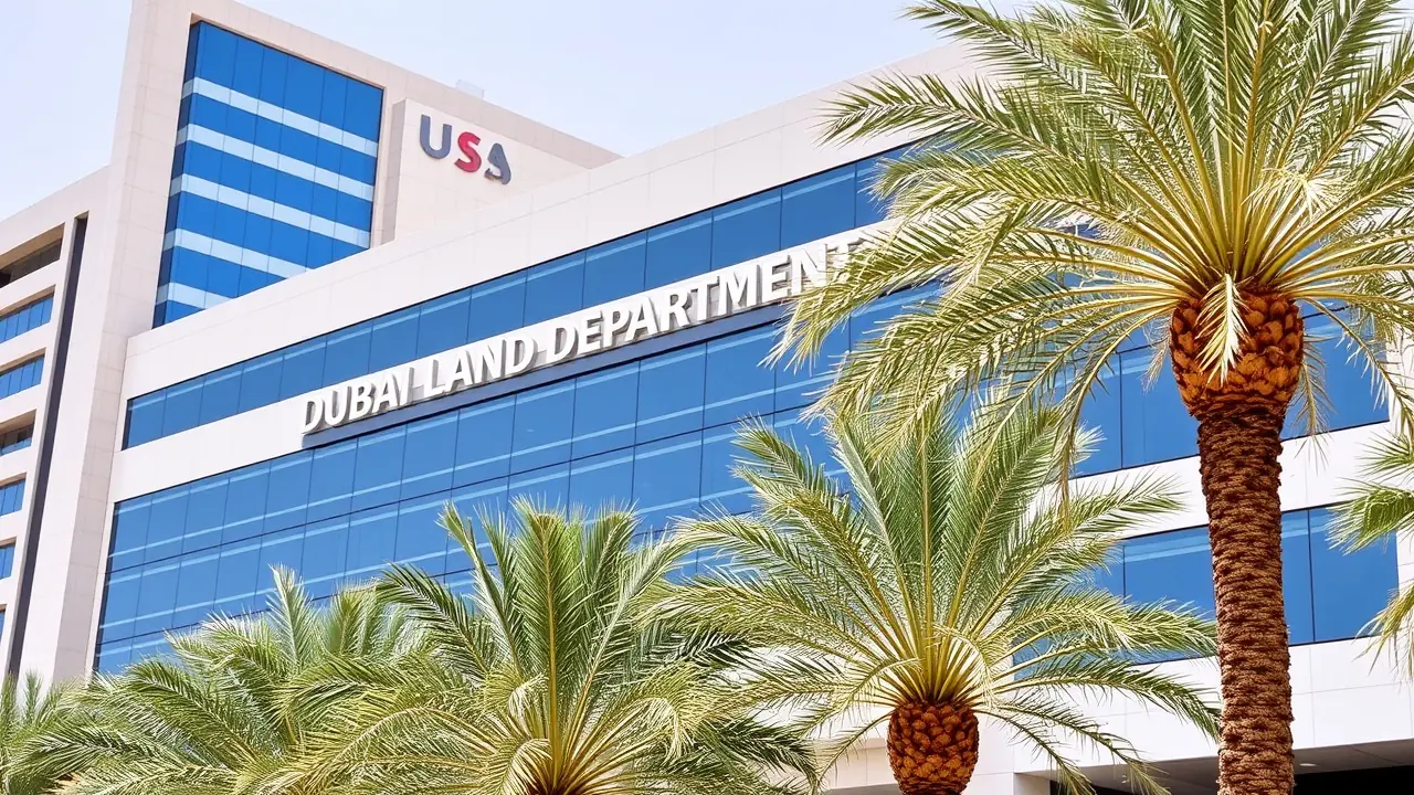 Bâtiment du Département foncier de Dubaï, extérieur moderne