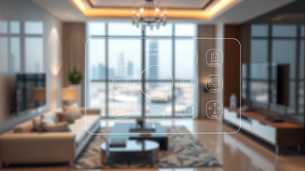 Smart home technology in Dubai luxury property