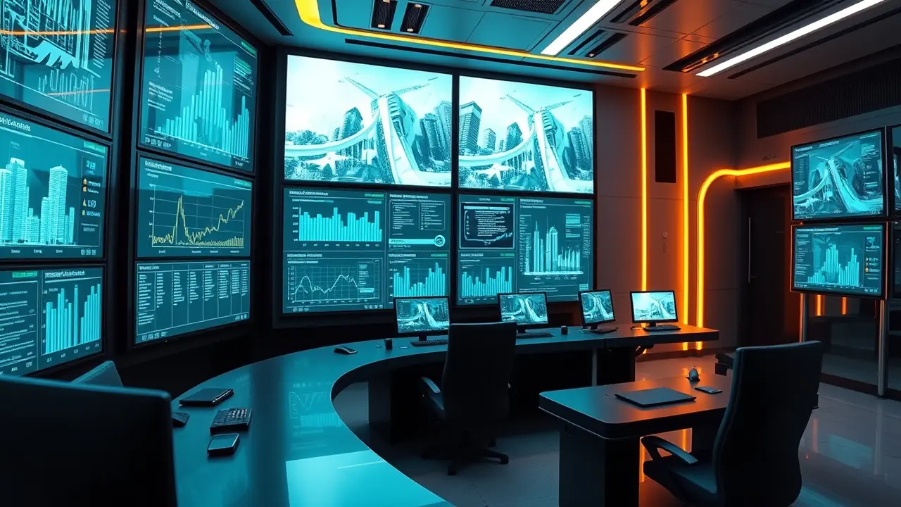 Centre de contrôle de la maintenance des bâtiments intelligents à Dubaï