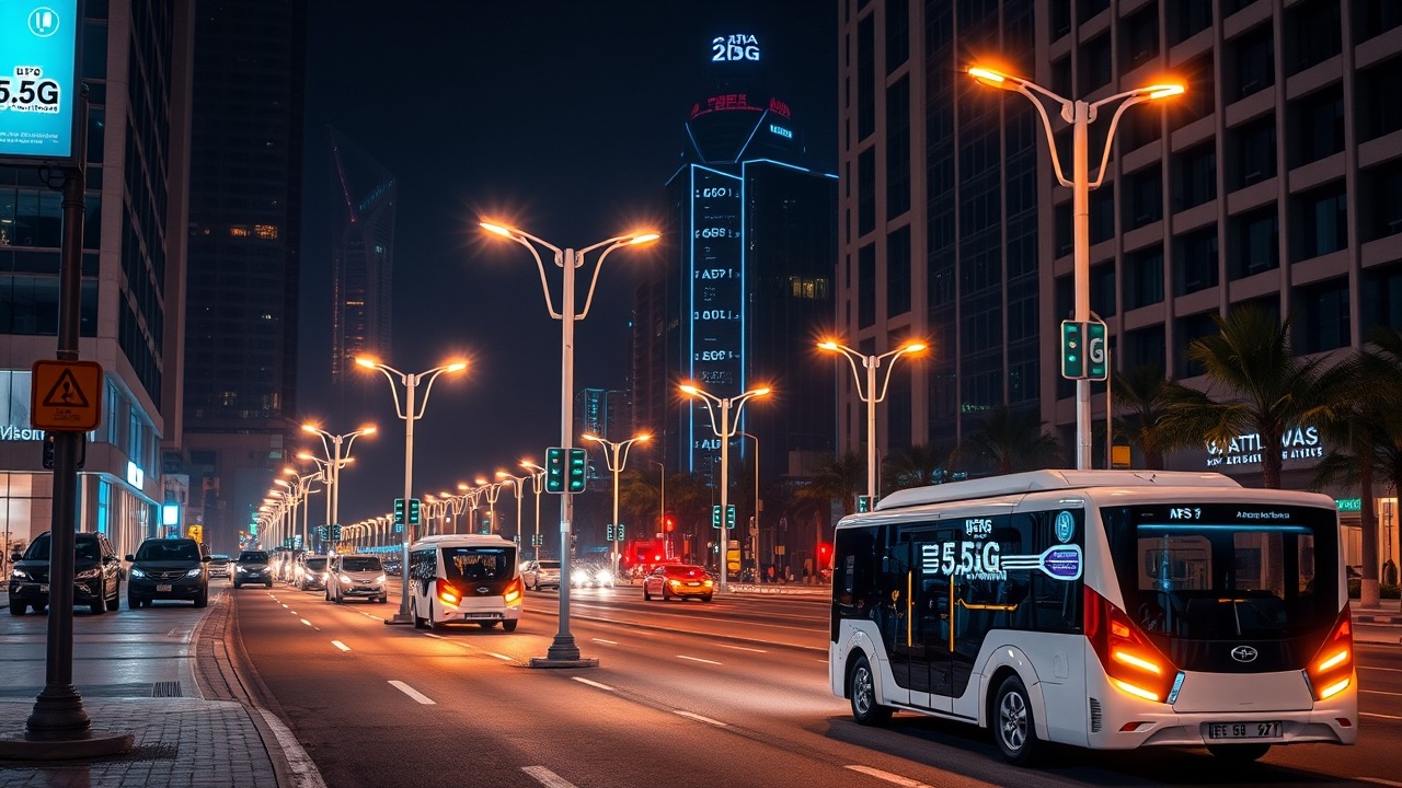 Dubai smart city infrastructure 5.5G street nodes