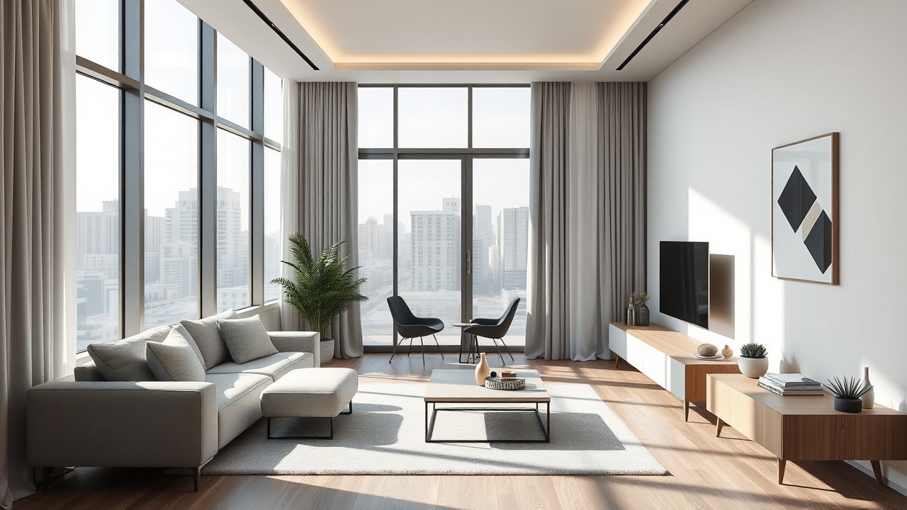 Modern luxury apartment interior JVC Dubai
