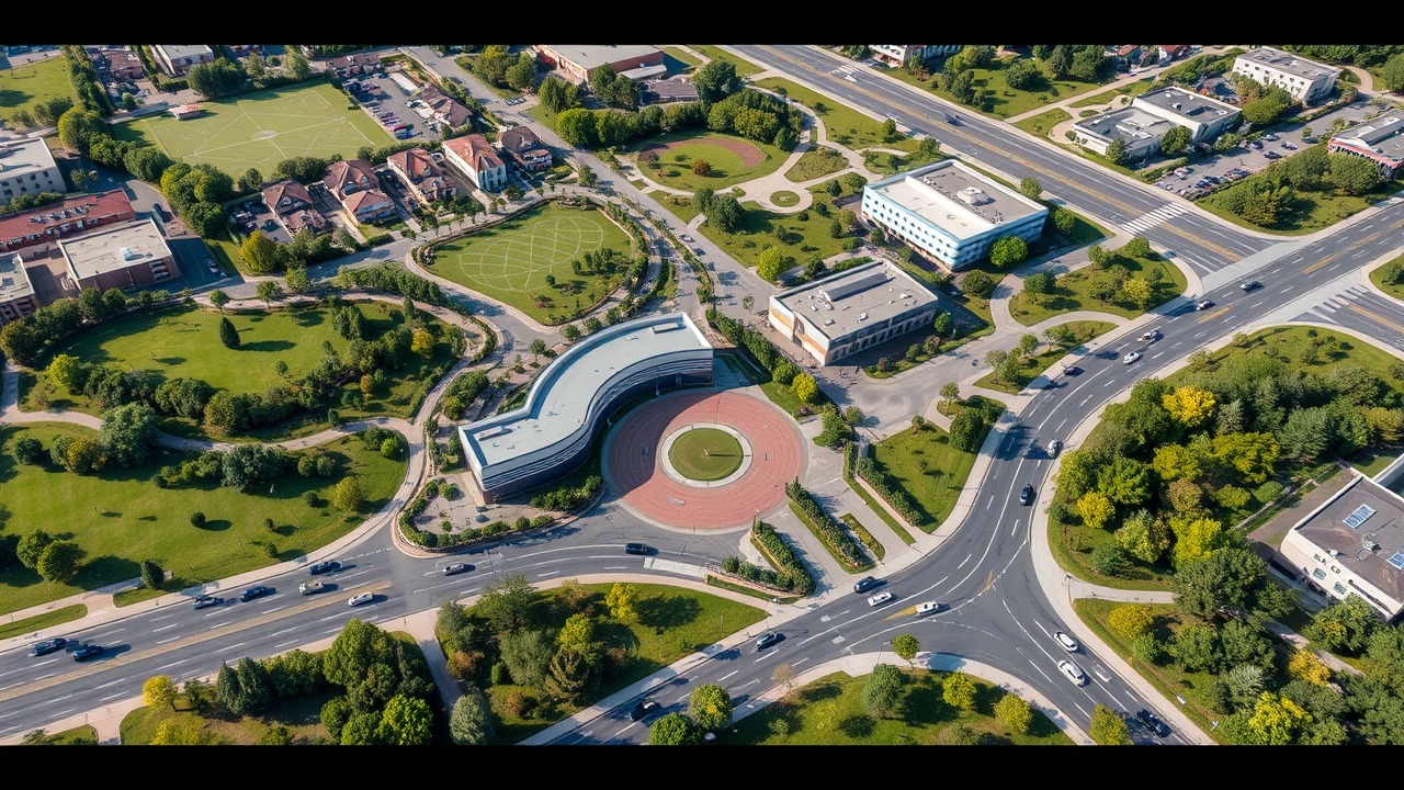 Circle Mall and community parks JVC