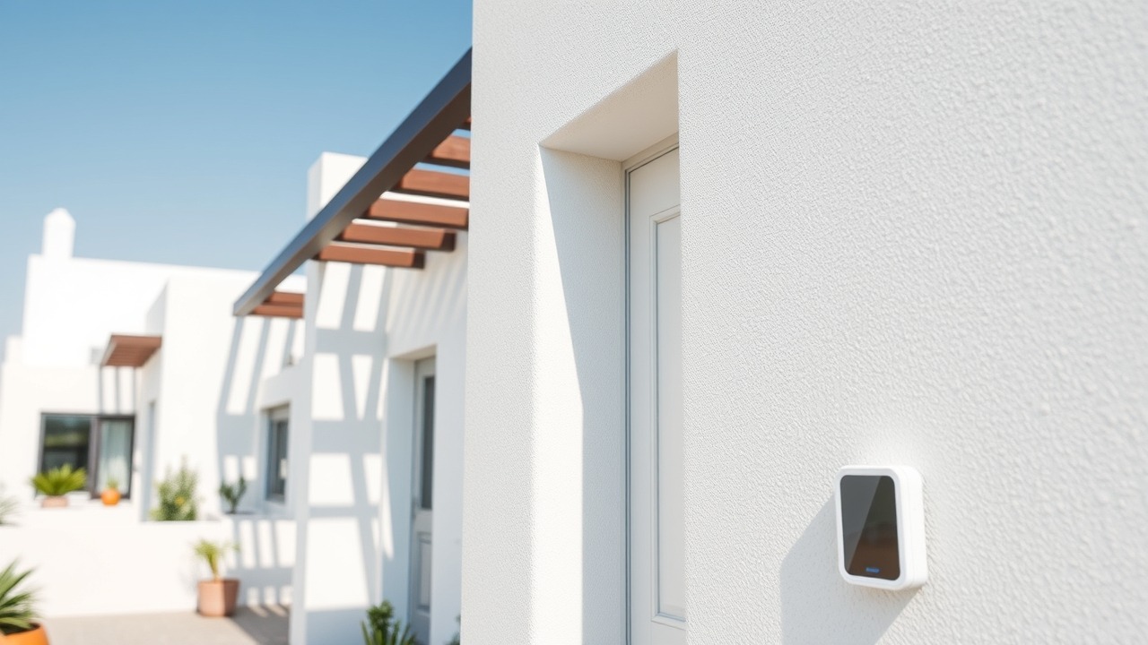 Bliss cluster villa exterior with modern white architecture