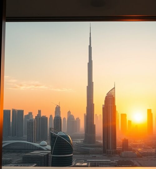 Dubai skyline sunset view reflecting real estate market growth