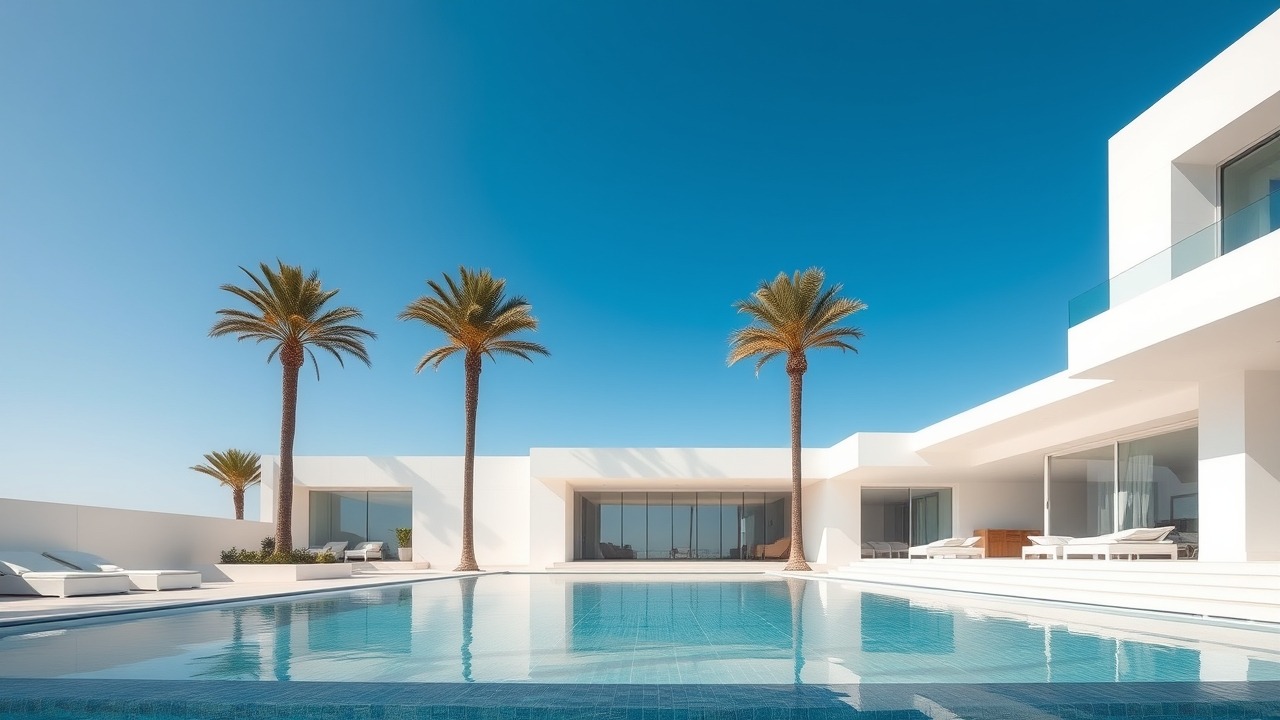 Luxury modern villa in Dubai with private pool