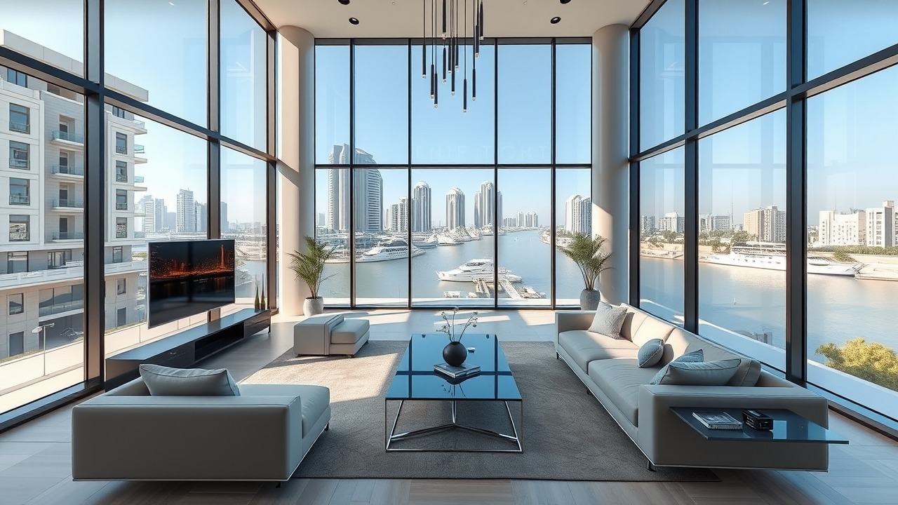 Modern luxury interior in Culture Village with Creek views