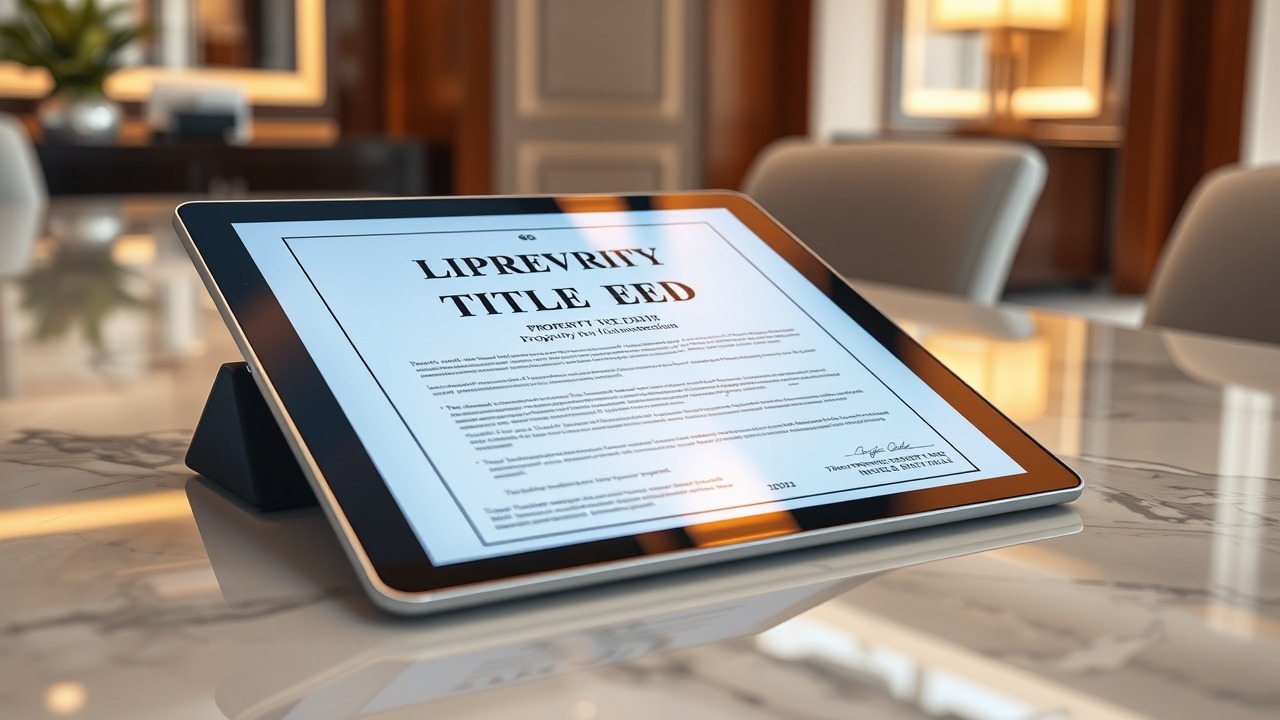 Digital Title Deed verification on tablet