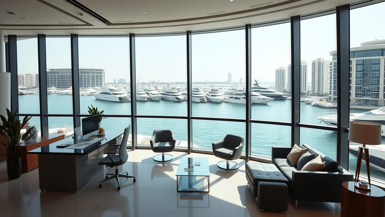Luxury real estate office in Dubai Marina