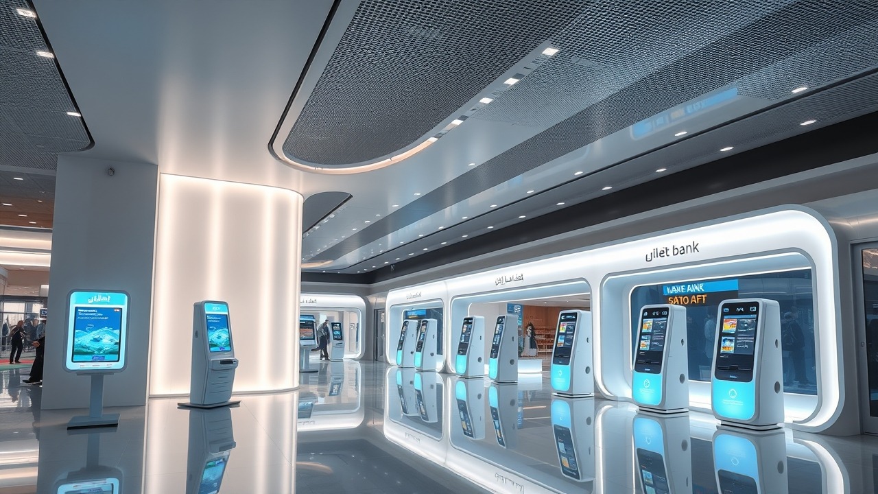 Modern UAE bank interior for property transactions