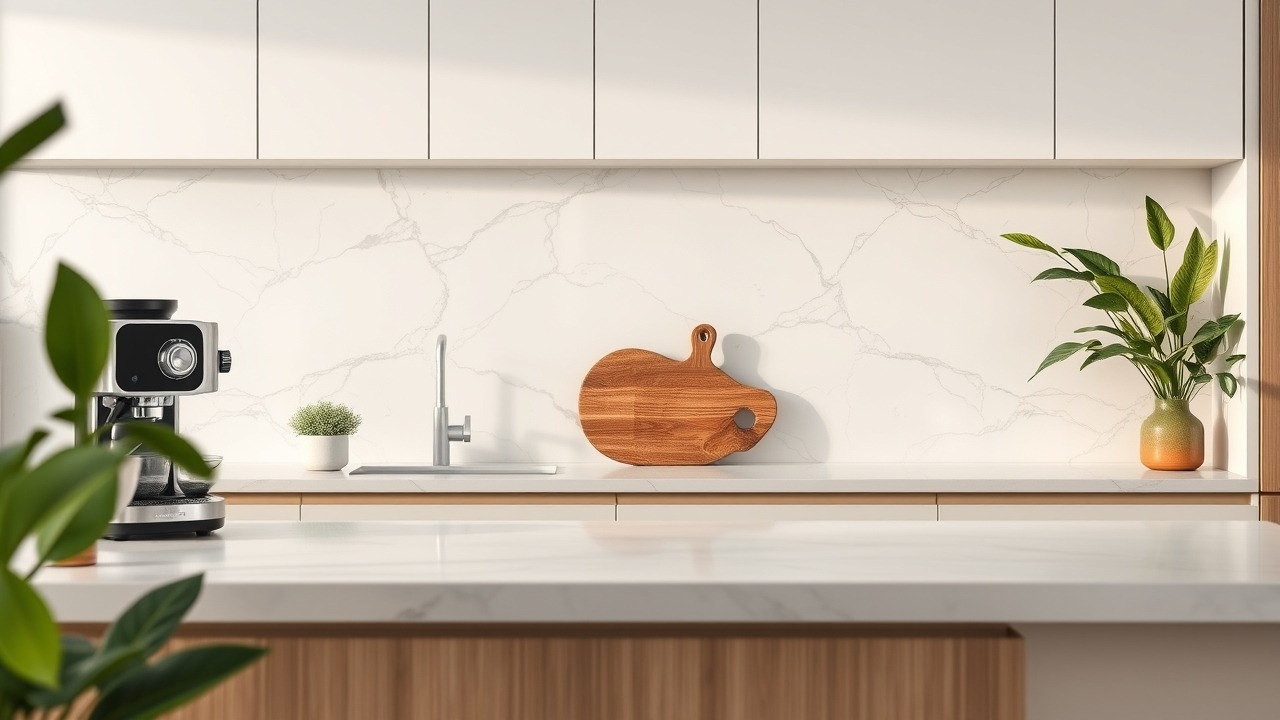 Detail of staged modern kitchen in a Dubai property
