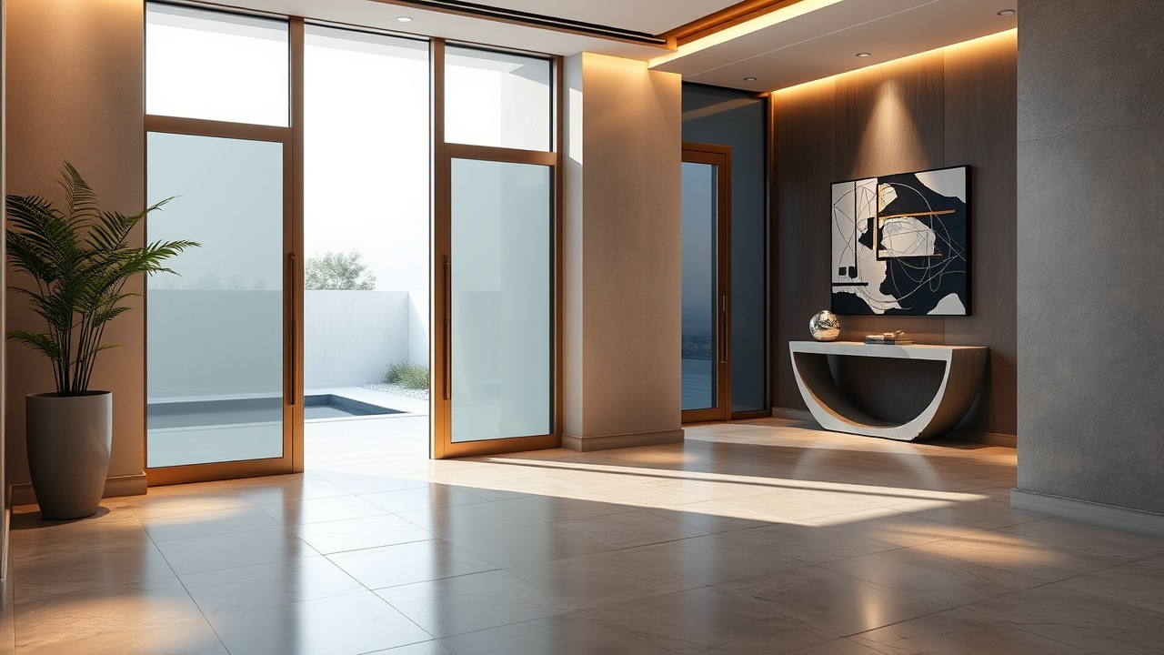 Luxury villa entryway staging in Dubai