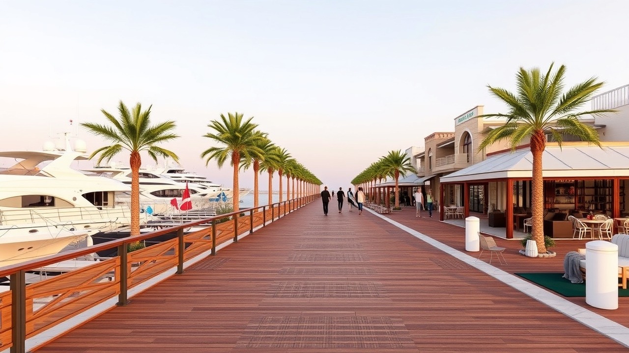 Mina Rashid retail promenade and boardwalk