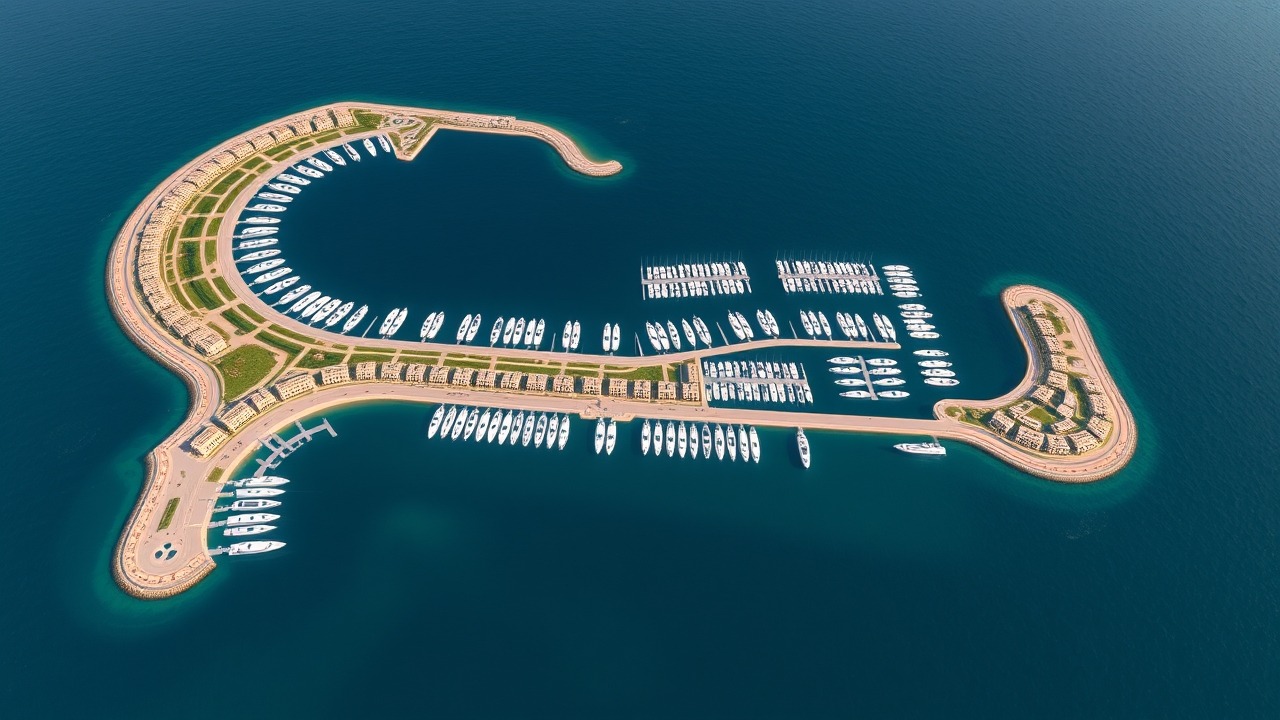 Aerial view of Rashid Yachts & Marina master plan