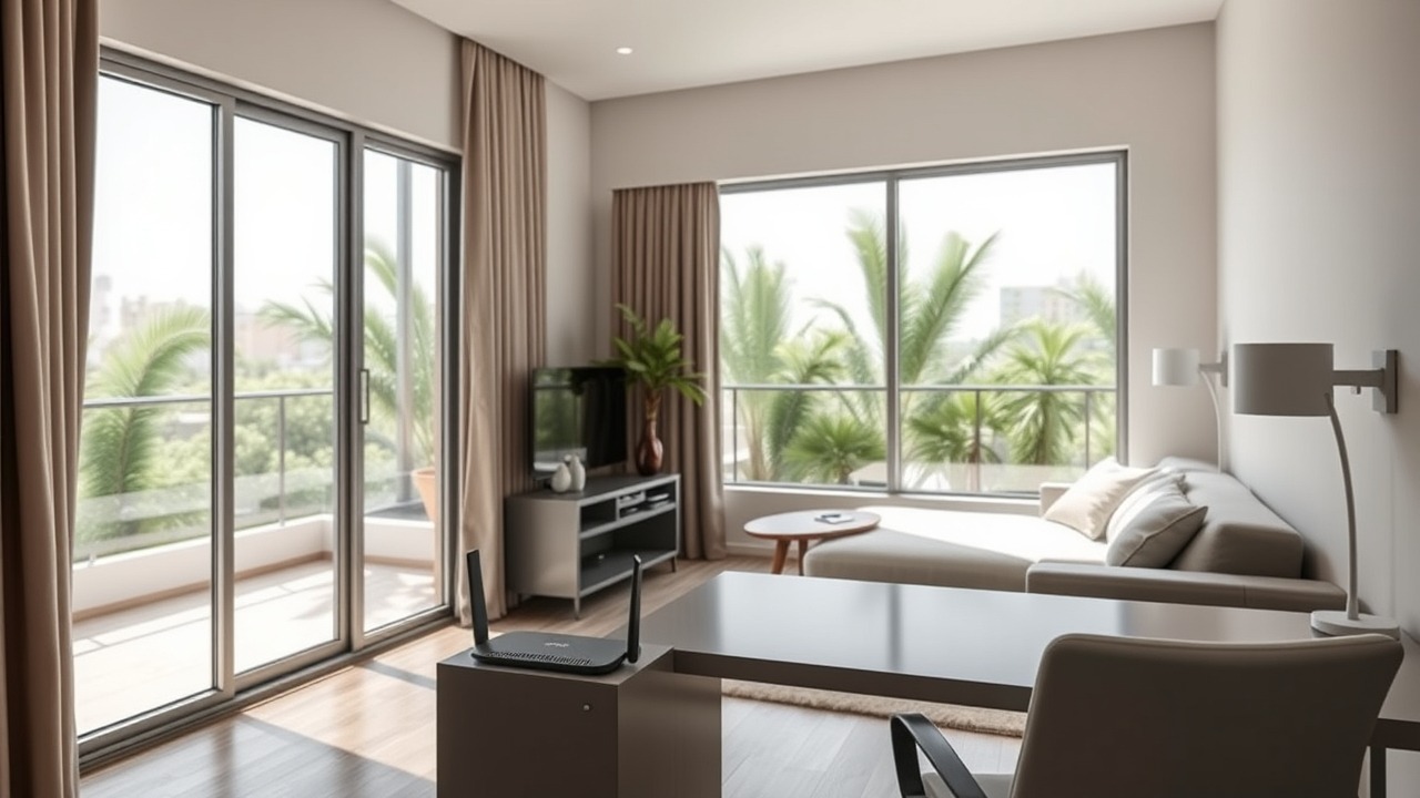 Modern studio apartment interior Al Ramth Remraam