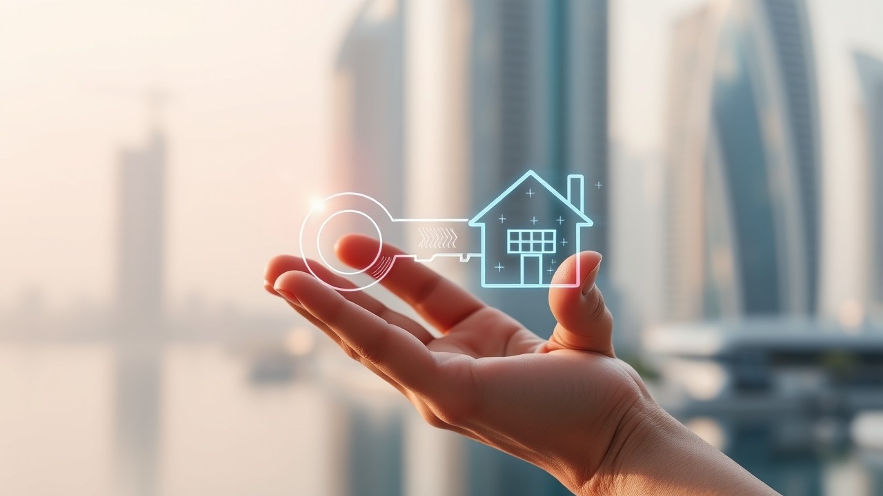 Digital title deed transfer concept Dubai