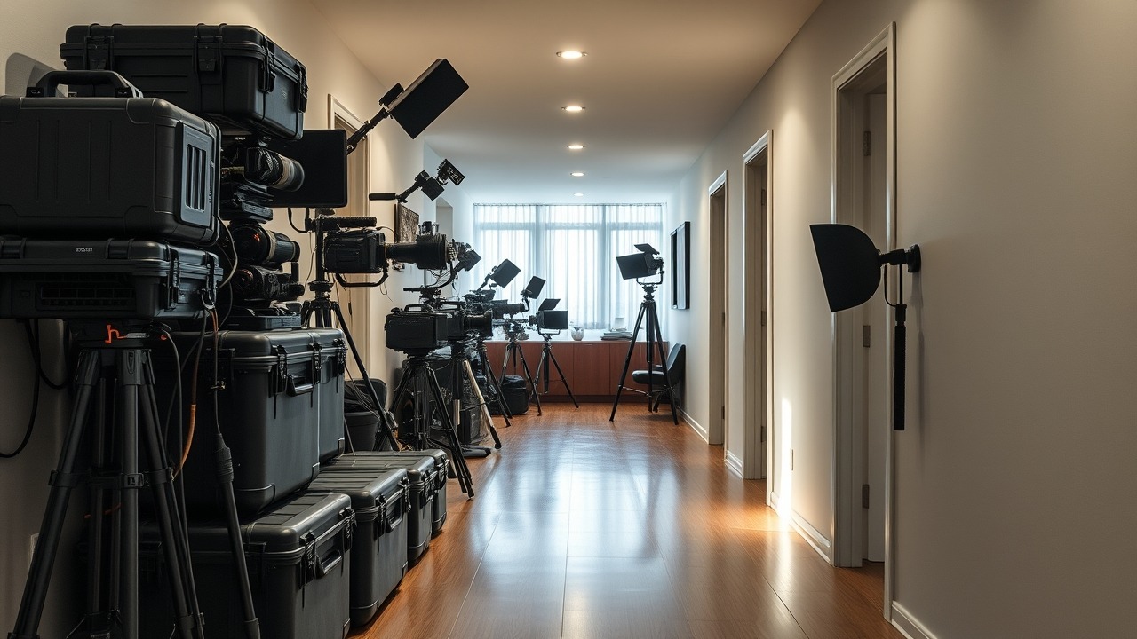 Production equipment in a specialized media rental unit