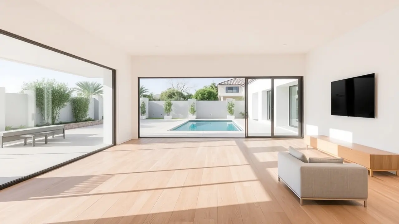 Renovated modern living room in The Springs villa