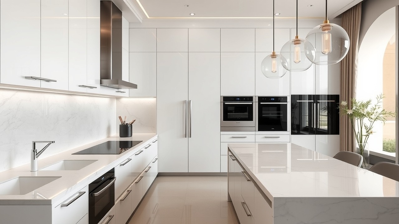 Luxury kitchen renovation in an older Dubai property