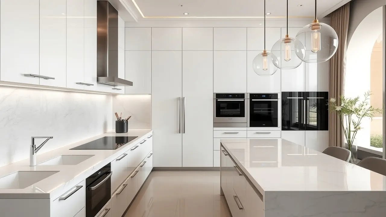 Luxury kitchen renovation in an older Dubai property