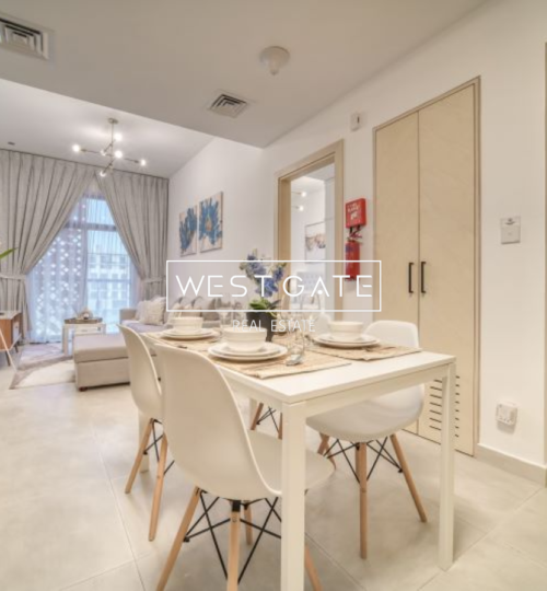 Furnished 1BR | Binghatti Mirage JVC | City & Pool
