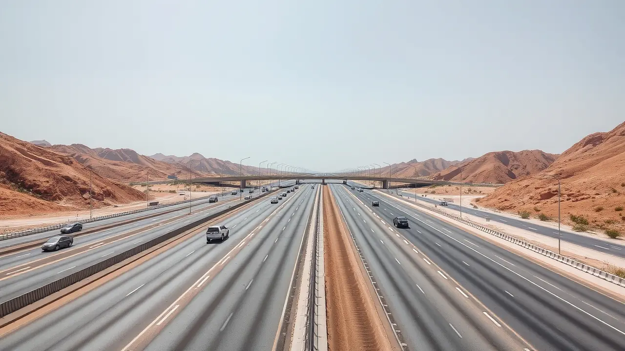 Infrastruktur der Al-Qudra-Straße 2026