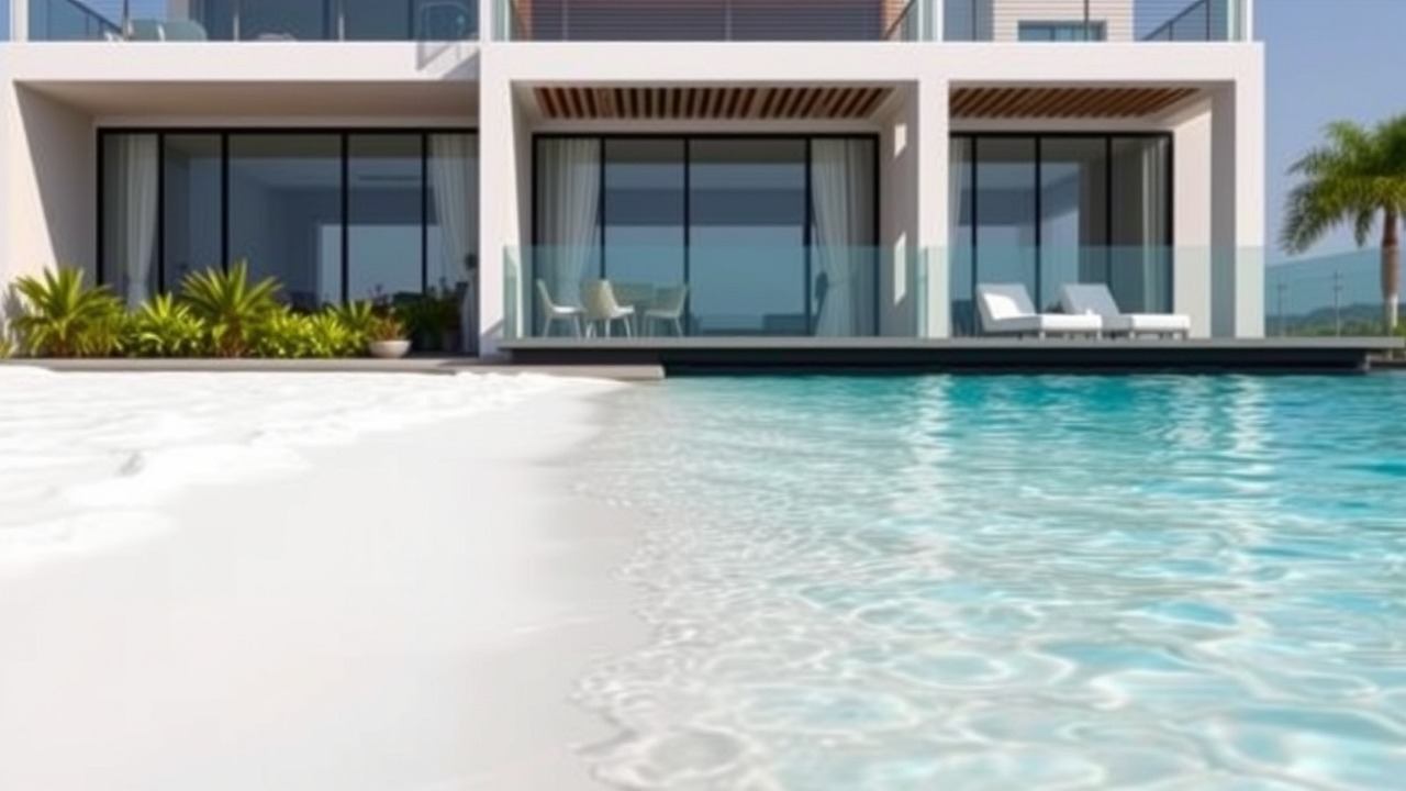 Modern villa beach access at District One Lagoon
