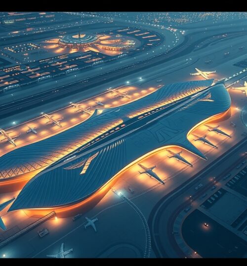 Al Maktoum International Airport expansion aerial view 2026