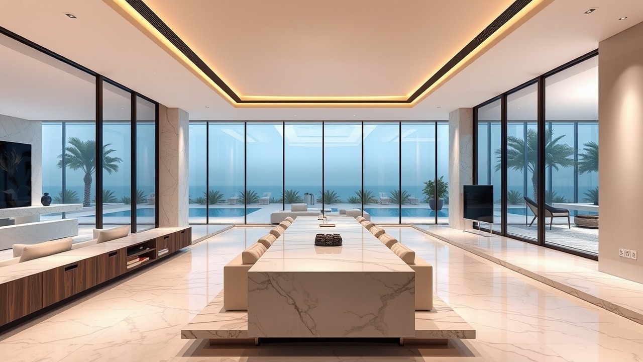 Modern minimalist interior renovation in a Dubai villa