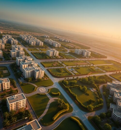 Aerial view of Liwan residential district Dubai 2026