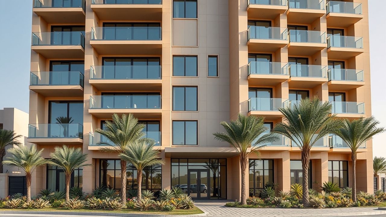 Modern apartment architecture in Liwan Dubai
