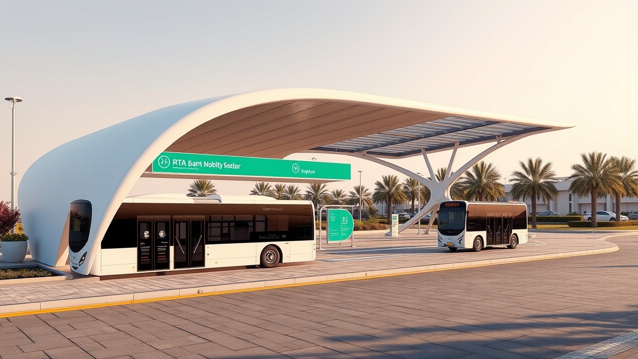 Modern RTA transport hub in Majan Dubai