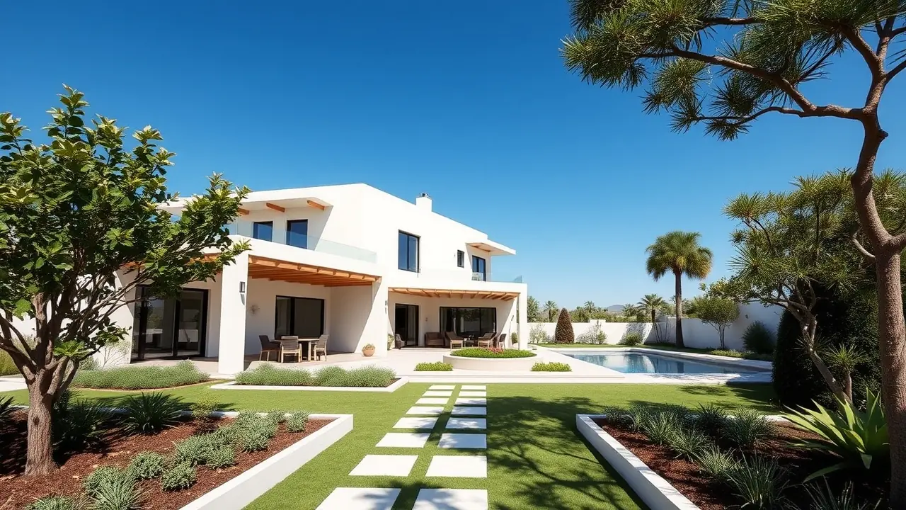 Conception de villa Farm Grove avec jardin durable